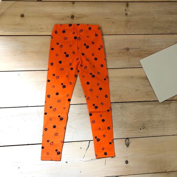 Cat & Jack NWT Girls' Orange Black Halloween Leggings Size S (6/7) - Picture 10 of 10